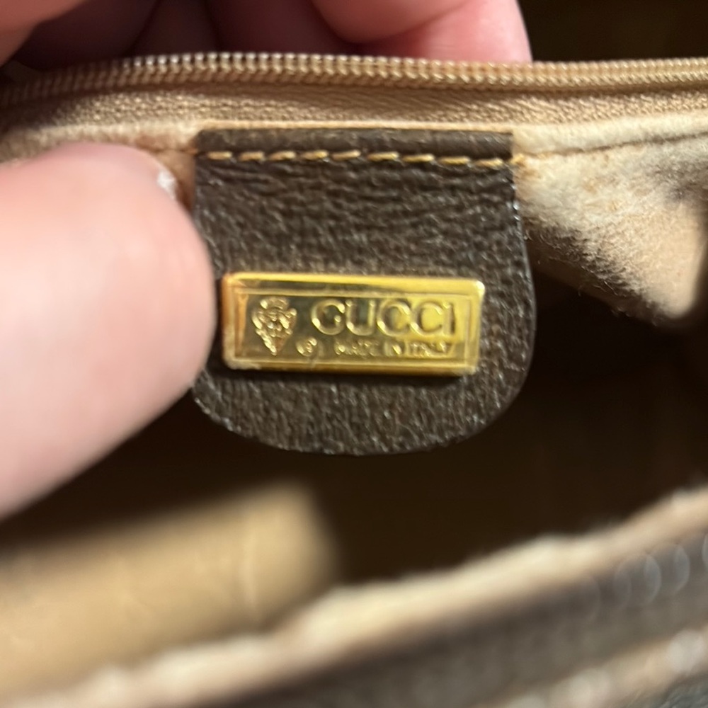 Gucci Brown Monogram Small Dome Handbag, Authentic, Vintage, Pre Loved - Picture 5 of 16